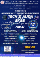 TechXAura 2k26 National Level Technical Symposium Poster